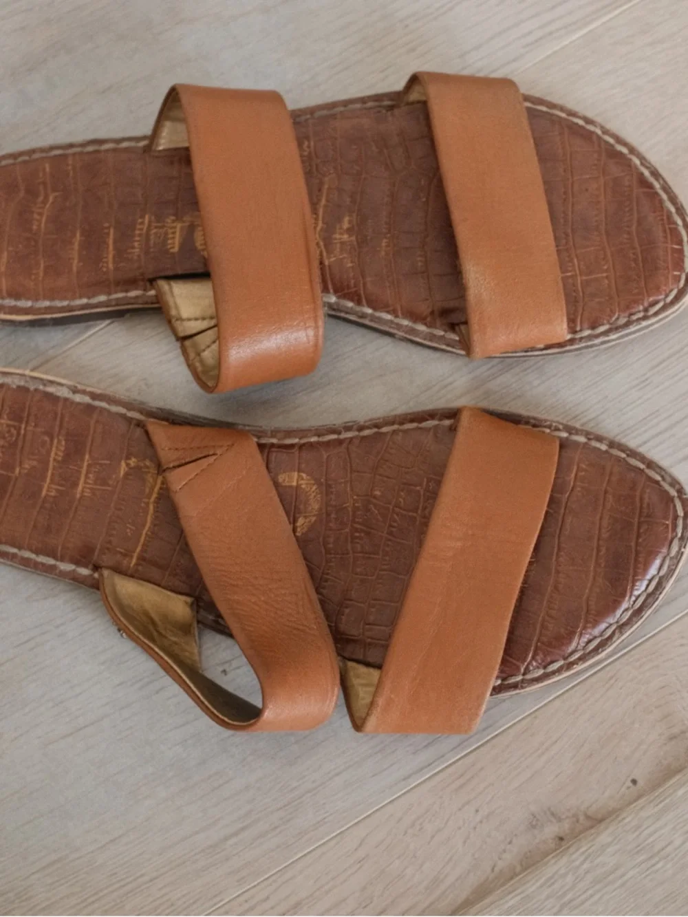 Sam Edelman Double-Strap Slide Sandal in Brown Leather - Picture 5 of 5